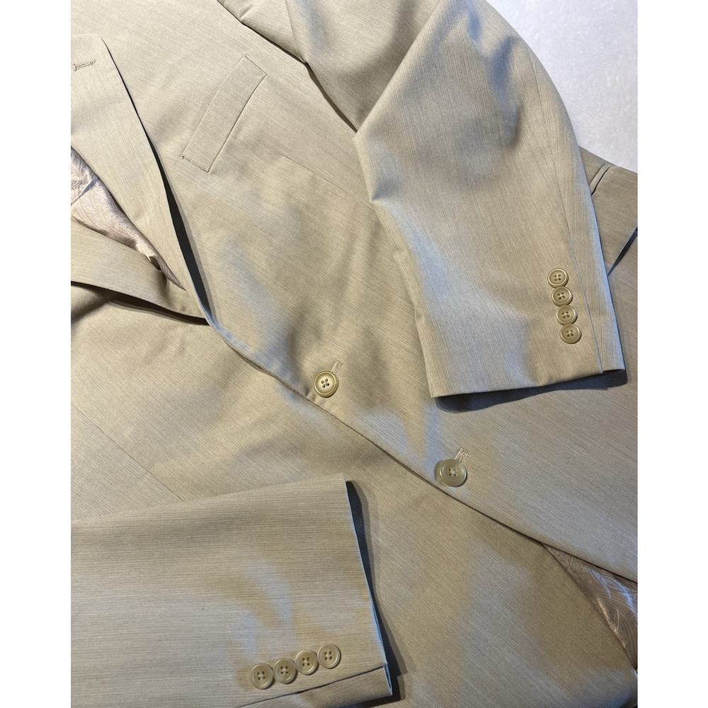 Chaps 44R Beige Light Tan Casual Blazer Sport Coat Jacket - Picture 8 of 15